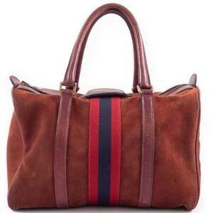 Gucci Bag, Old Sherry Line Boston Suede, Bordeaux, Burgundy, Red